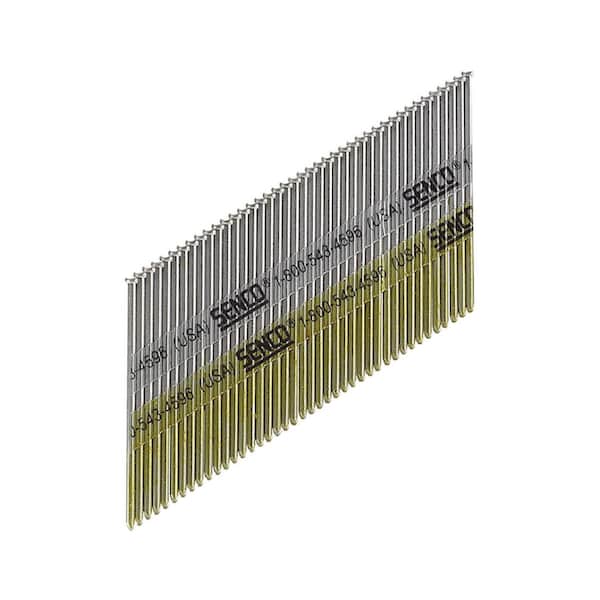 Senco Collated Finishing Nail, 13/4 in L, 15 ga, Bright, Brad Head, 34